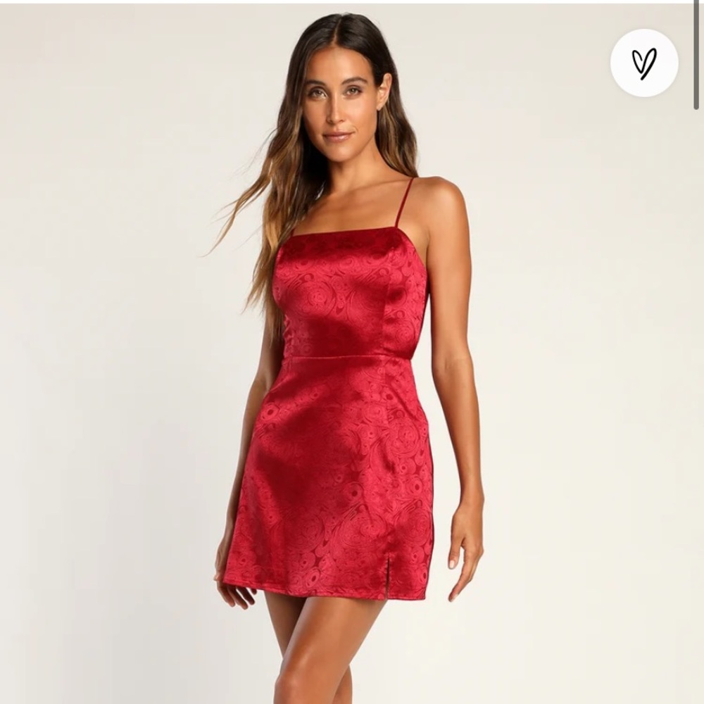 NWT What a Marble Wine Red Marbled Tie-Back Mini Dress